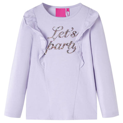 Kids' T-shirt with Long Sleeves Light Lilac 140