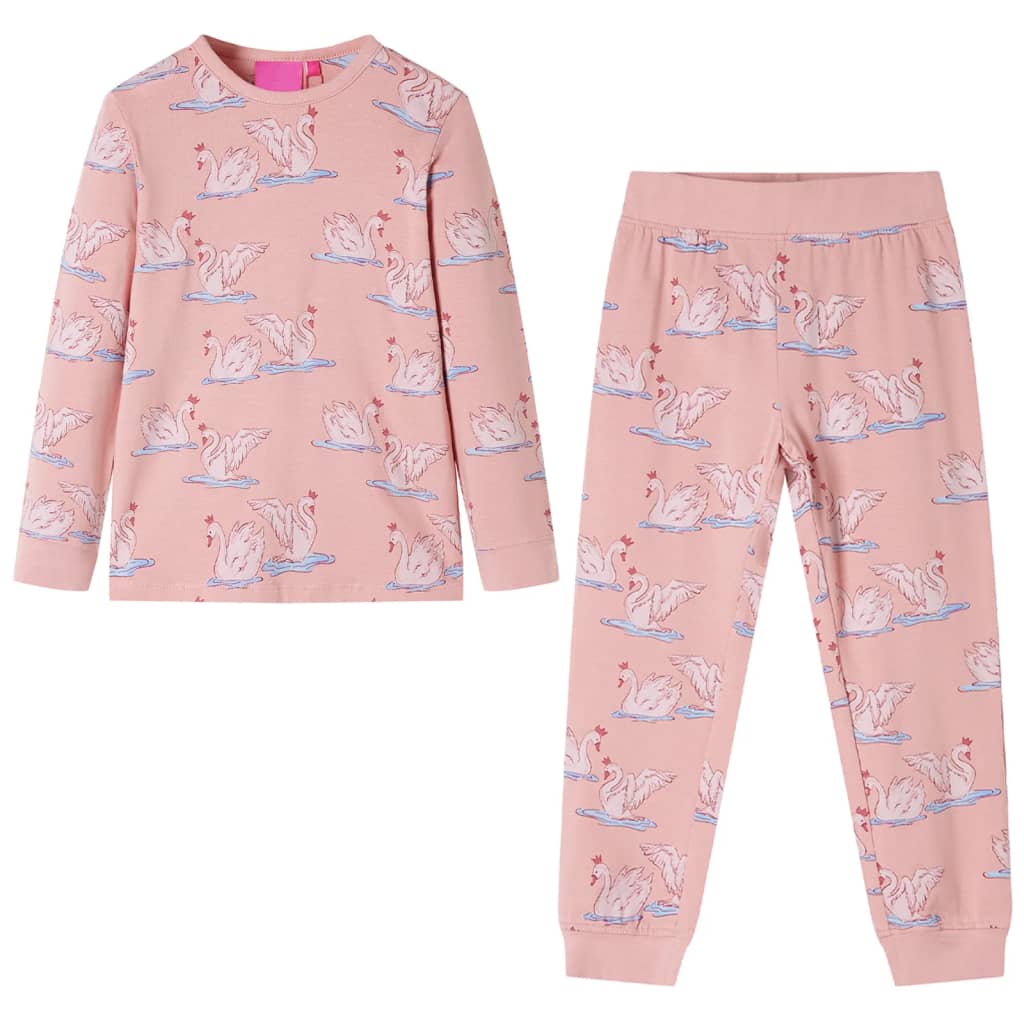 Kids' Pyjamas with Long Sleeves Light Pink 128