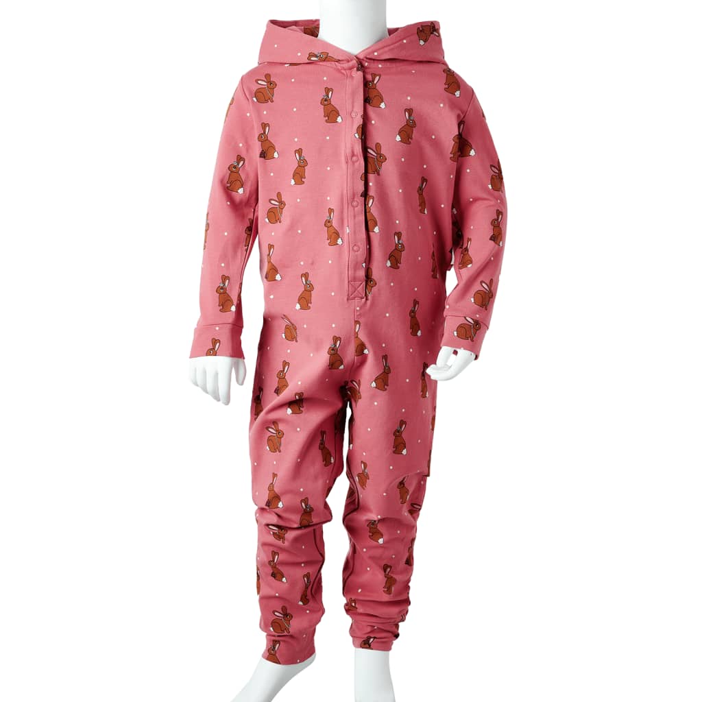 Kids' Hooded Onesie Old Pink 92