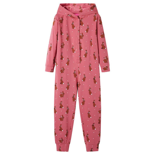 Kids' Hooded Onesie Old Pink 104