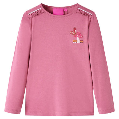 Kids' T-shirt with Long Sleeves Raspberry 116