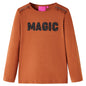 Kids' T-shirt with Long Sleeves Cognac 92