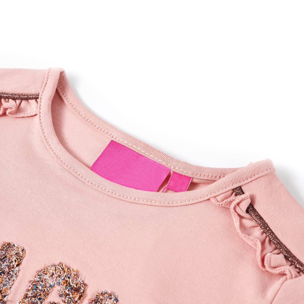 Kids' T-shirt with Long Sleeves Light Pink 92