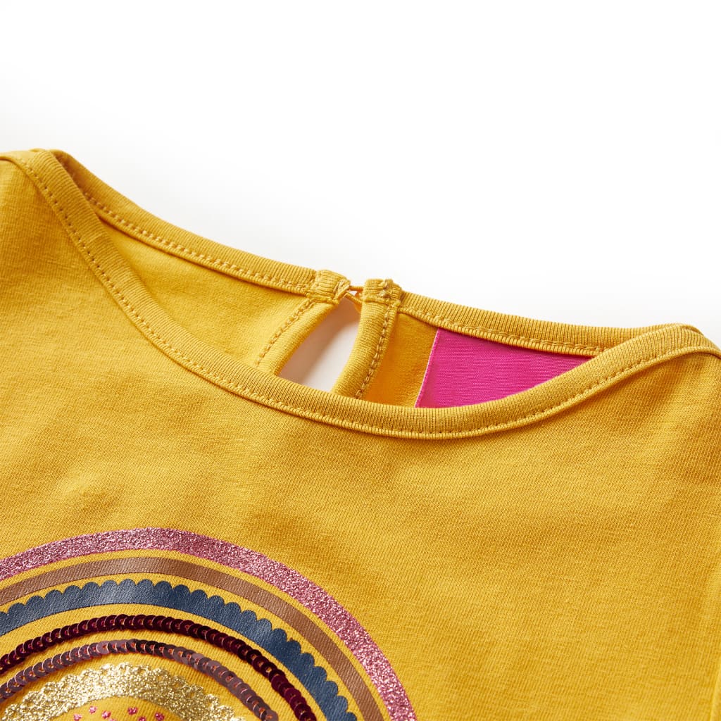 Kids' T-shirt with Long Sleeves Ochre 92