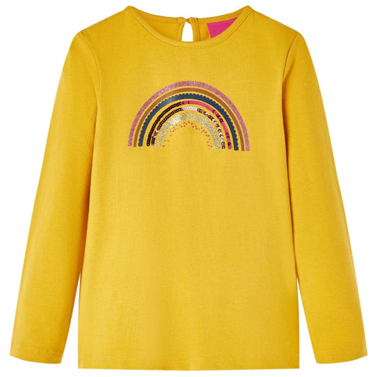 Kids' T-shirt with Long Sleeves Ochre 104