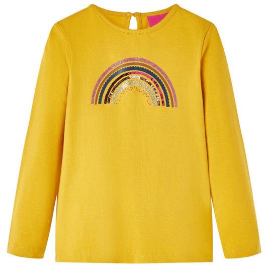 Kids' T-shirt with Long Sleeves Ochre 116