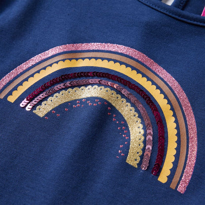 Kids' T-shirt with Long Sleeves Navy Blue 104