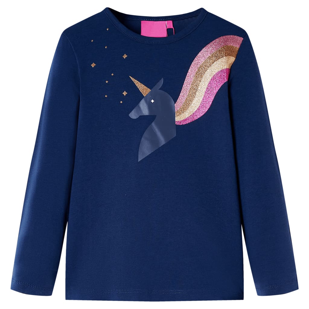 Kids' T-shirt with Long Sleeves Navy 92