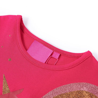 Kids' T-shirt with Long Sleeves Bright Pink 104