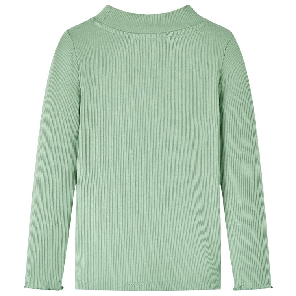 Kids' T-shirt with Long Sleeves Mock Turtleneck Dark Mint 92