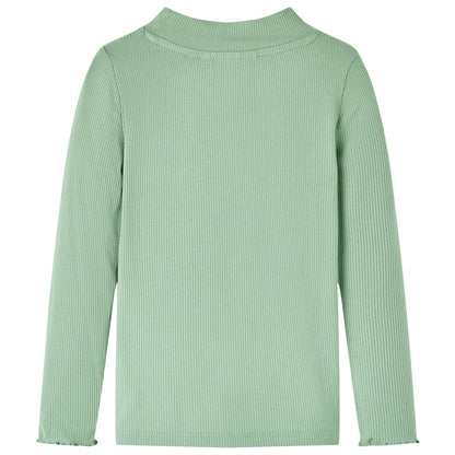 Kids' T-shirt with Long Sleeves Mock Turtleneck Dark Mint 92