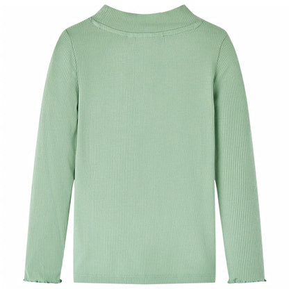 Kids' T-shirt with Long Sleeves Mock Turtleneck Dark Mint 116