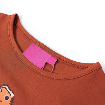 Kids' T-shirt with Long Sleeves Cognac 116