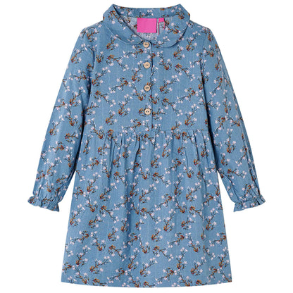 Kids' Dress with Long Sleeves Petrol 92