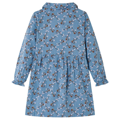 Kids' Dress with Long Sleeves Petrol 128