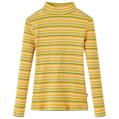 Kids' T-shirt with Long Sleeves Mock Turtleneck Ochre 104