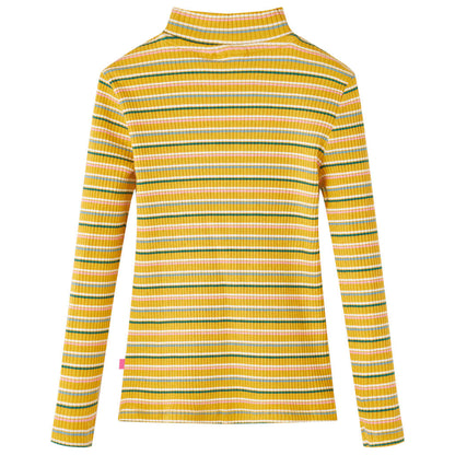 Kids' T-shirt with Long Sleeves Mock Turtleneck Ochre 104