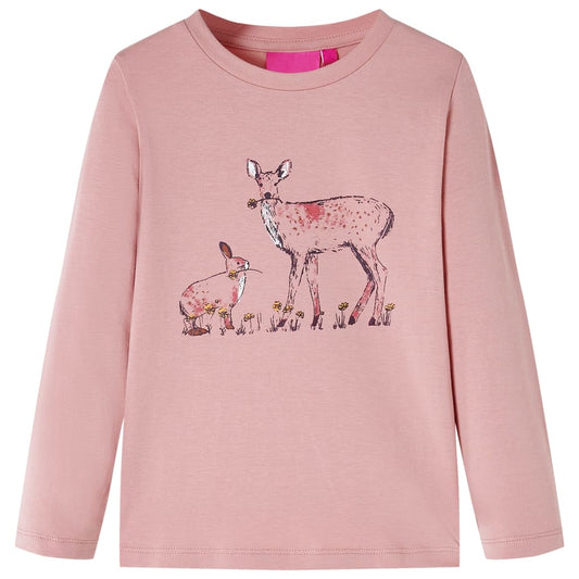 Kids' T-shirt with Long Sleeves Pink 92