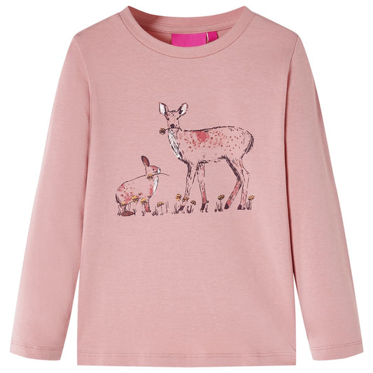 Kids' T-shirt with Long Sleeves Pink 104