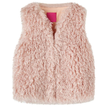 Kids' Vest Faux Fur Light Pink 92