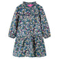 Kids' Dress with Long Sleeves Dark Blue 128