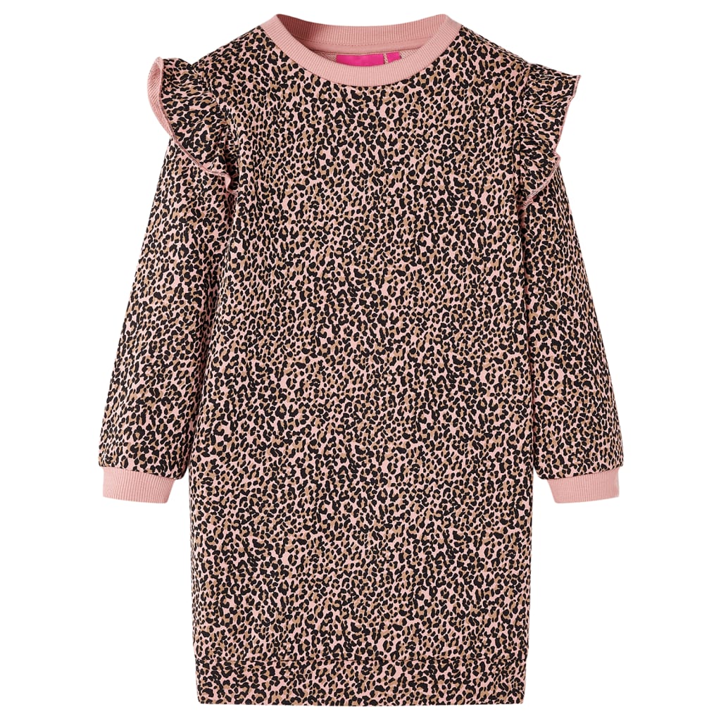 Kids' Sweatshirt Dress Medium Pink 92