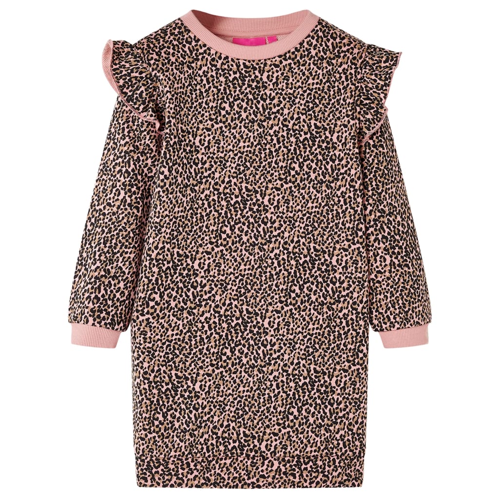 Kids' Sweatshirt Dress Medium Pink 104