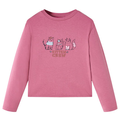 Kids' T-shirt with Long Sleeves Raspberry 104