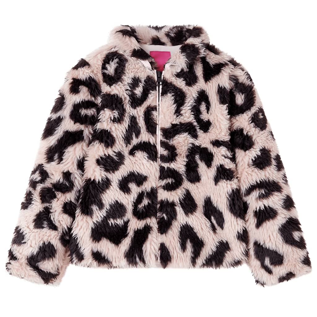 Kids' Coat Faux Fur Light Pink 128