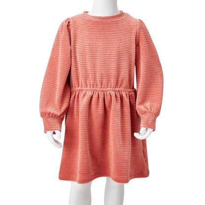 Kids' Dress with Long Sleeves Medium Pink 116