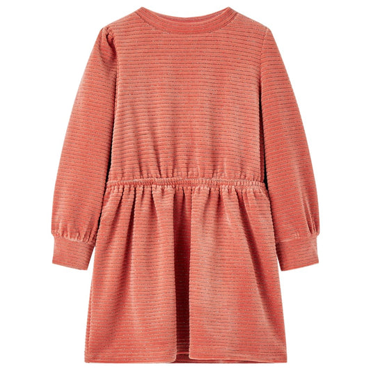 Kids' Dress with Long Sleeves Medium Pink 140