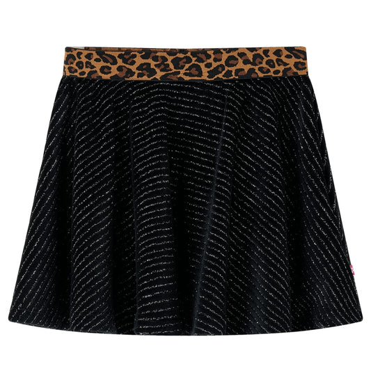 Kids' Skirt with Leopard Waistband Black 92