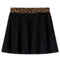 Kids' Skirt with Leopard Waistband Black 104