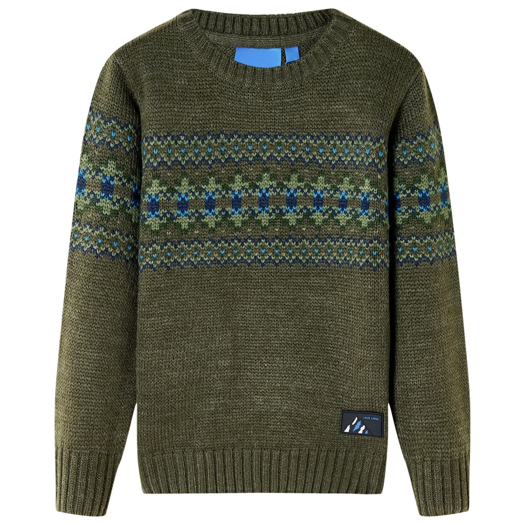 Kids' Sweater Knitted Khaki 92