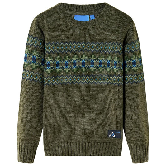 Kids' Sweater Knitted Khaki 92