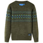 Kids' Sweater Knitted Khaki 140