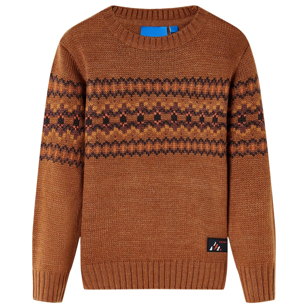 Kids' Sweater Knitted Cognac 92