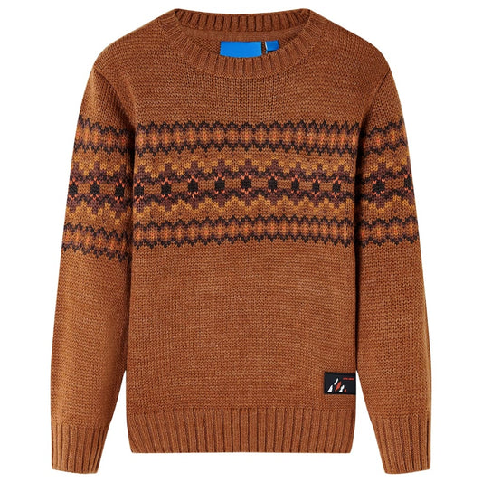 Kids' Sweater Knitted Cognac 92