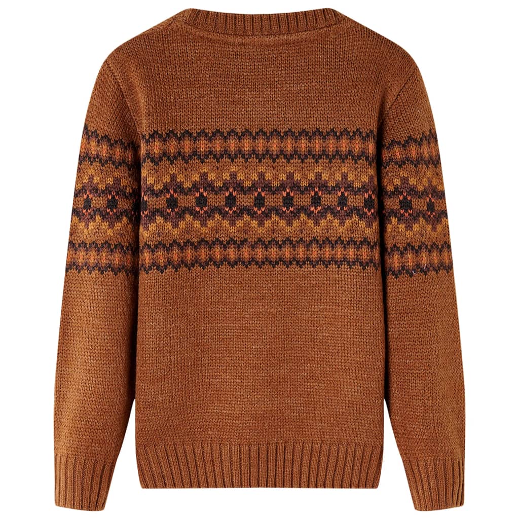 Kids' Sweater Knitted Cognac 92