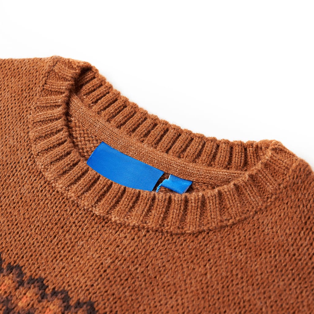 Kids' Sweater Knitted Cognac 92