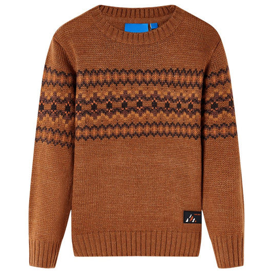 Kids' Sweater Knitted Cognac 104