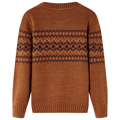 Kids' Sweater Knitted Cognac 104