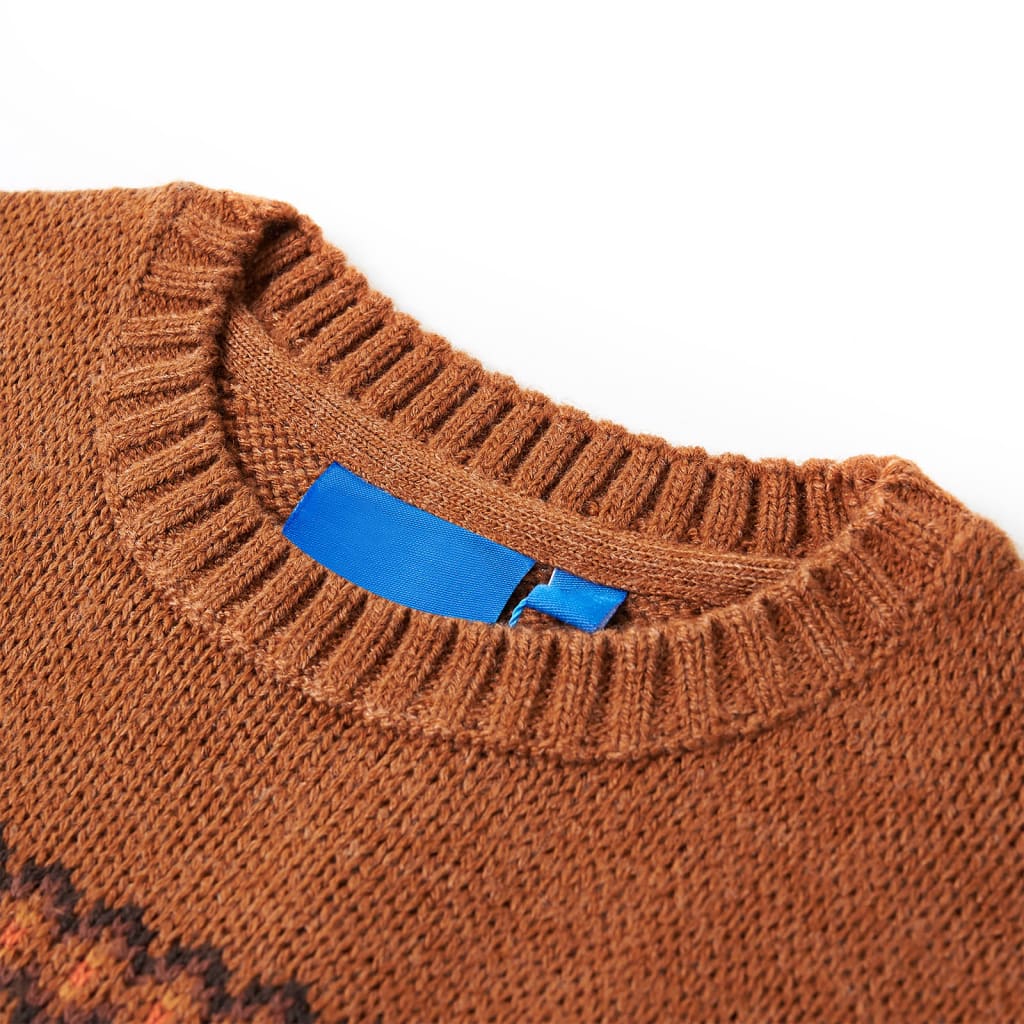 Kids' Sweater Knitted Cognac 128