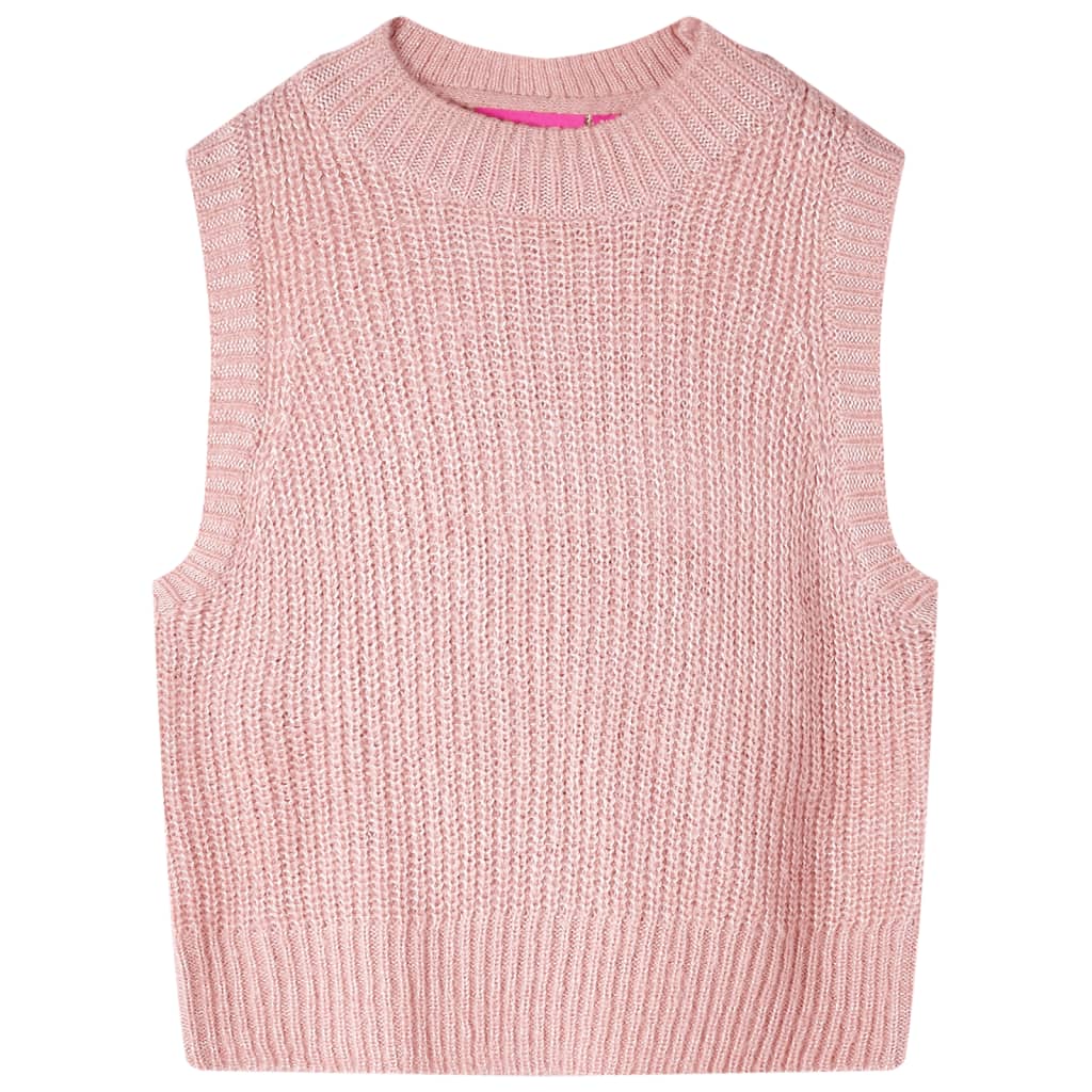 Kids' Sweater Vest Knitted Light Pink 92