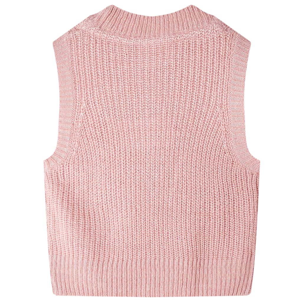 Kids' Sweater Vest Knitted Light Pink 92