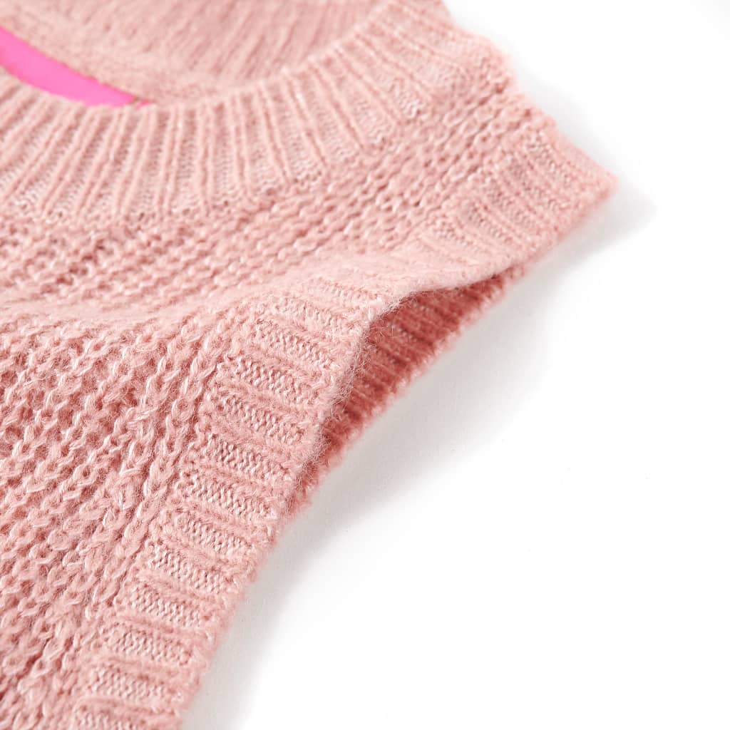 Kids' Sweater Vest Knitted Light Pink 92