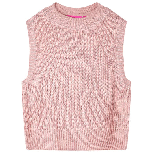 Kids' Sweater Vest Knitted Light Pink 104