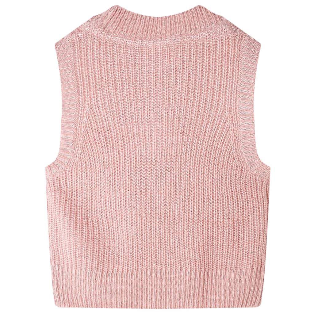 Kids' Sweater Vest Knitted Light Pink 104