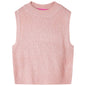 Kids' Sweater Vest Knitted Light Pink 116