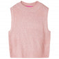 Kids' Sweater Vest Knitted Light Pink 140